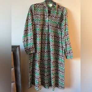 Baobab Collection Zigzag Patterned Tunic Dress - M